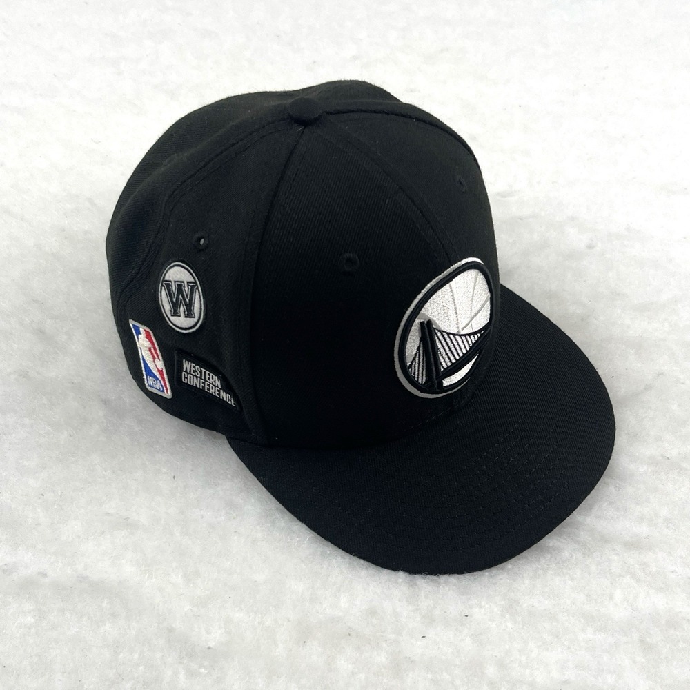 Golden State Warriors Black And White Hat New Era 9Fifty Adjustable Closure